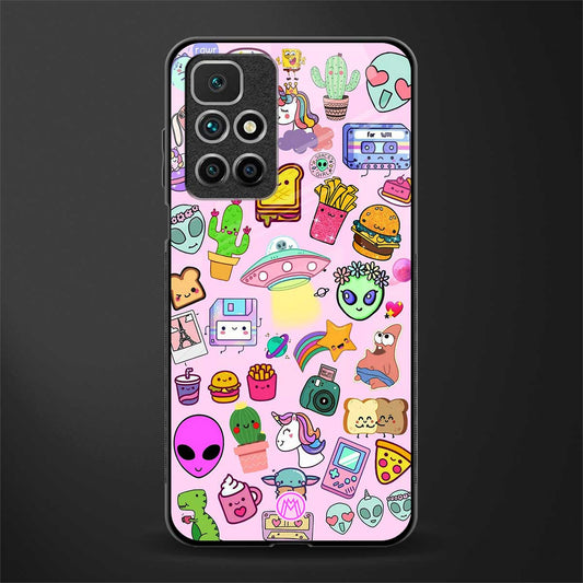 alien stickers studio glass case for redmi 10 prime image