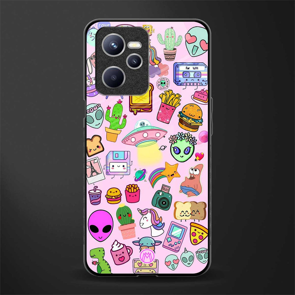alien stickers studio glass case for realme c35 image