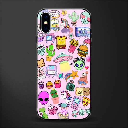 alien stickers studio glass case for iphone xs image