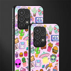 alien stickers studio back phone cover | glass case for samsung galaxy a73 5g