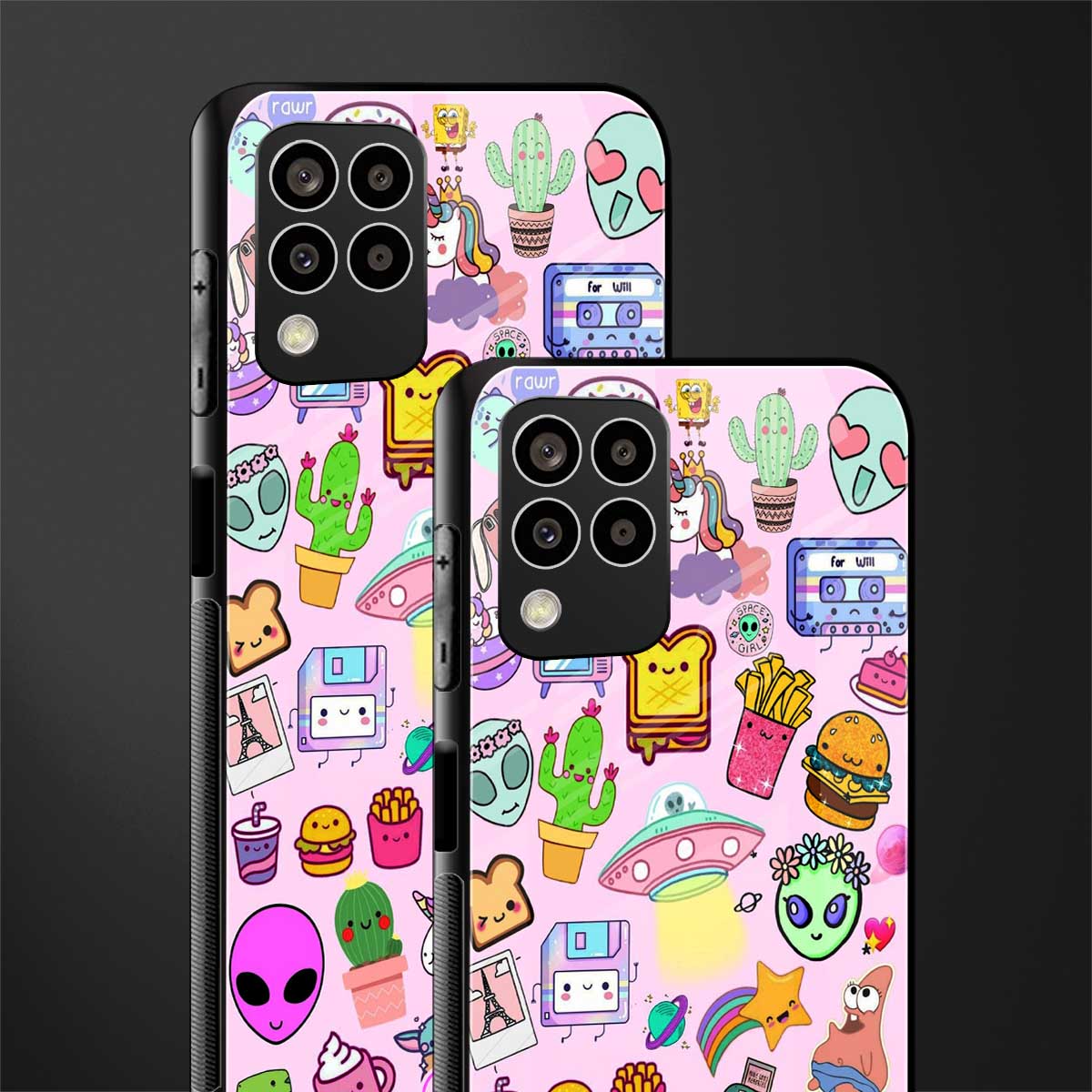 alien stickers studio back phone cover | glass case for samsung galaxy m33 5g