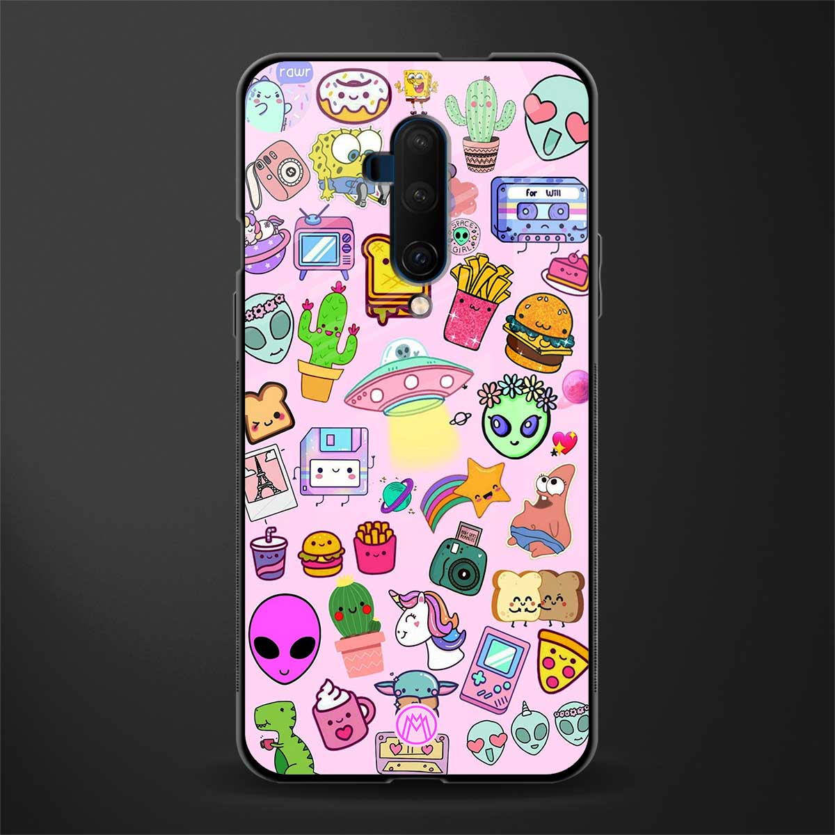 alien stickers studio glass case for oneplus 7t pro image