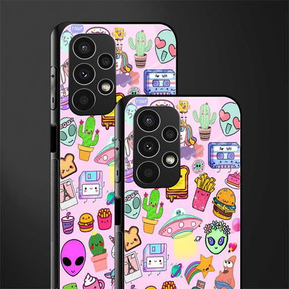 alien stickers studio back phone cover | glass case for samsung galaxy a13 4g