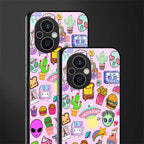 alien stickers studio back phone cover | glass case for oppo f21 pro 5g