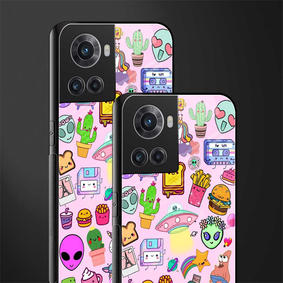 alien stickers studio back phone cover | glass case for oneplus 10r 5g