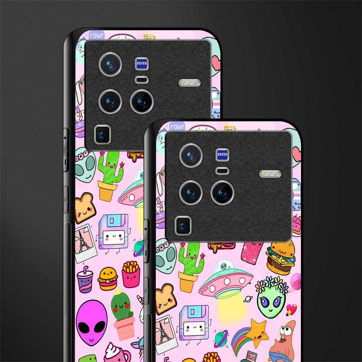 alien stickers studio glass case for vivo x80 pro 5g image-2