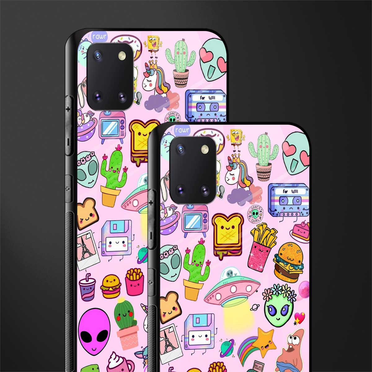 alien stickers studio glass case for samsung a81 image-2