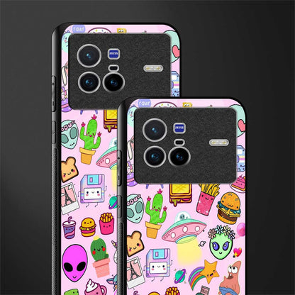 alien stickers studio glass case for vivo x80 image-2