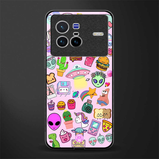 alien stickers studio glass case for vivo x80 image