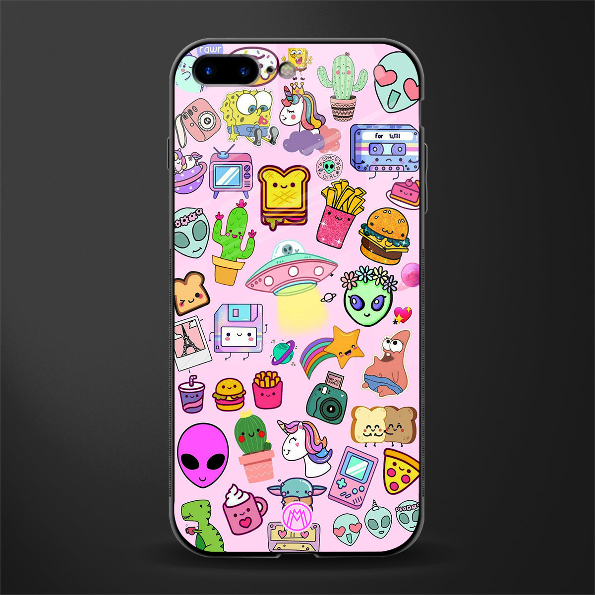 alien stickers studio glass case for iphone 7 plus image