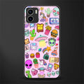 alien stickers studio back phone cover | glass case for vivo y72