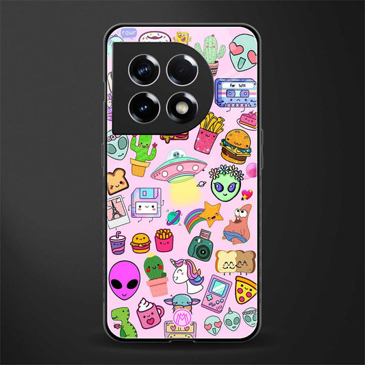 alien stickers studio back phone cover | glass case for oneplus 11