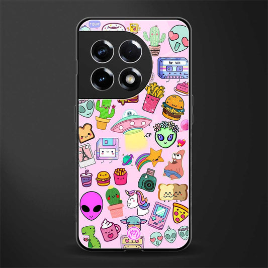 alien stickers studio back phone cover | glass case for oneplus 11r
