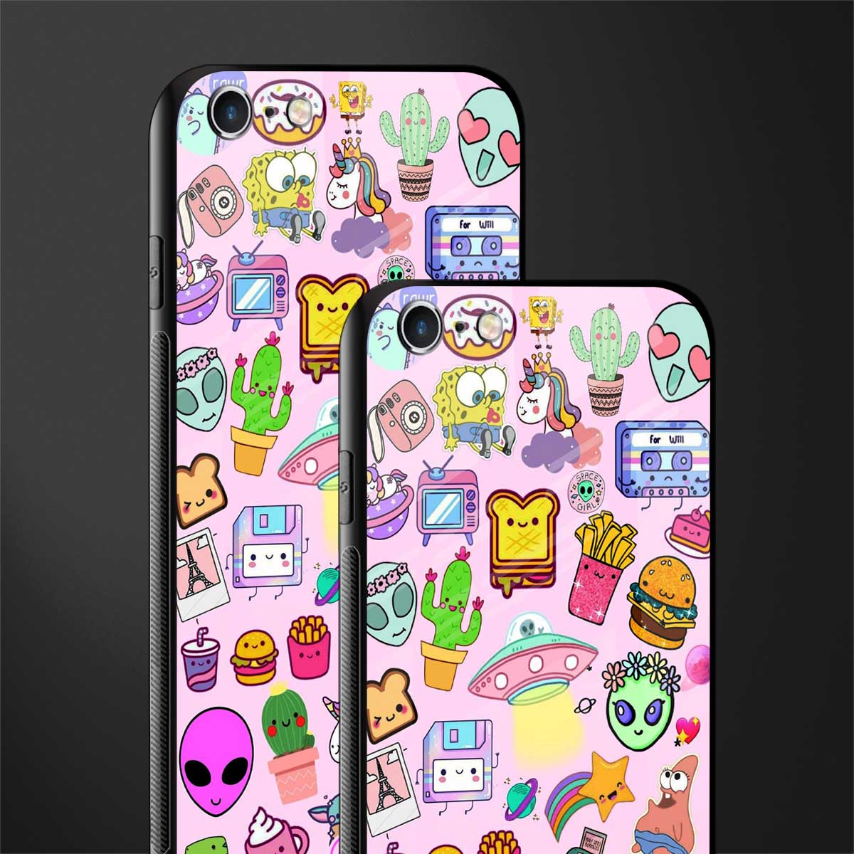 alien stickers studio glass case for iphone 6 plus image-2