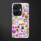 alien stickers studio back phone cover | glass case for vivo t1 44w 4g