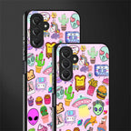 alien stickers studio back phone cover | glass case for samsun galaxy a24 4g