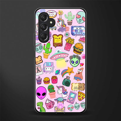 alien stickers studio back phone cover | glass case for samsun galaxy a24 4g