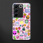 alien stickers studio back phone cover | glass case for vivo v27 pro 5g