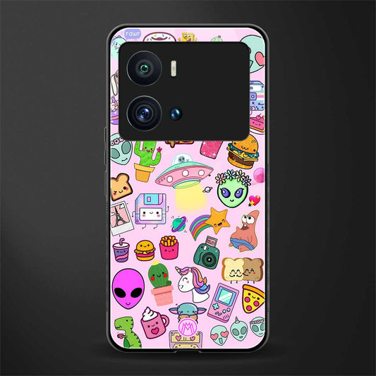alien stickers studio back phone cover | glass case for iQOO 9 Pro