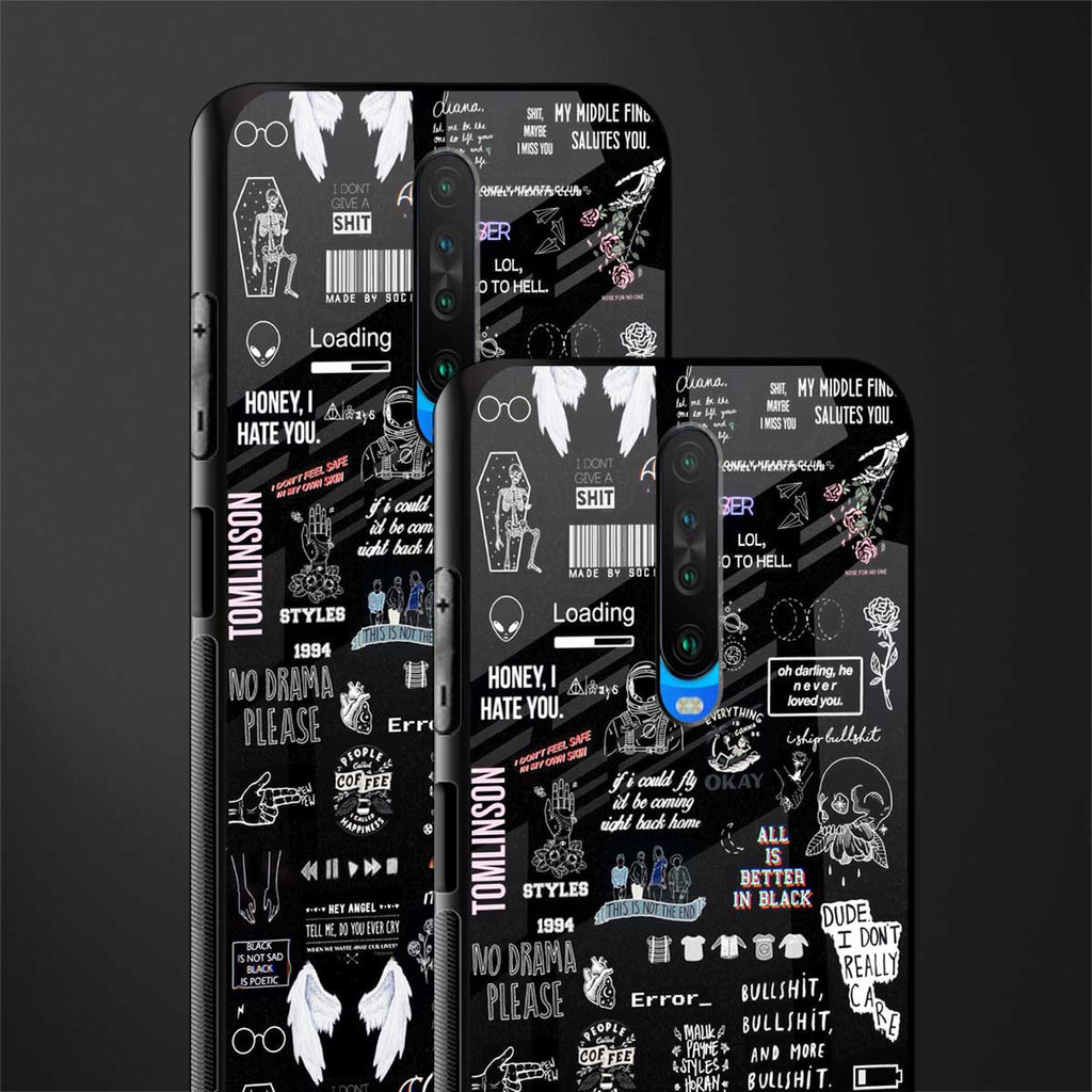 all is better in black glass case for poco x2 image-2