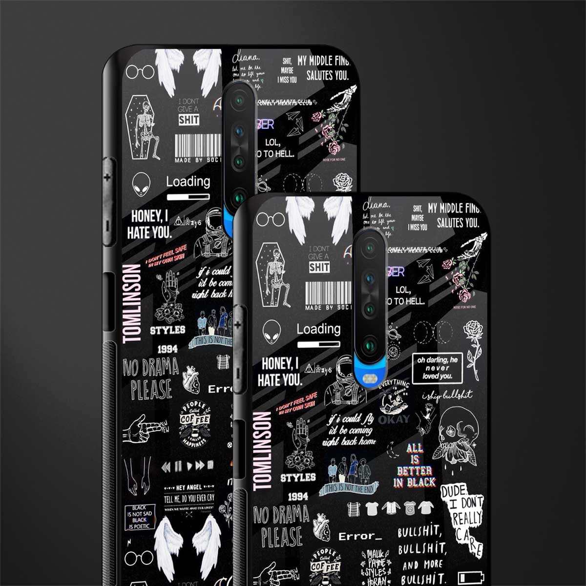 all is better in black glass case for poco x2 image-2