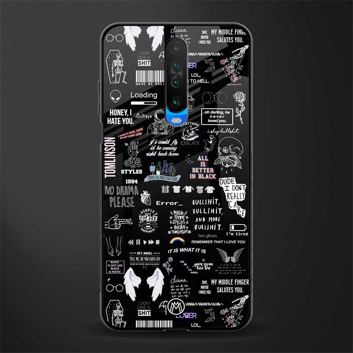 all is better in black glass case for poco x2 image