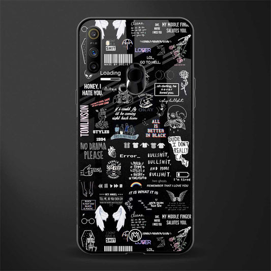 all is better in black glass case for realme narzo 20a image