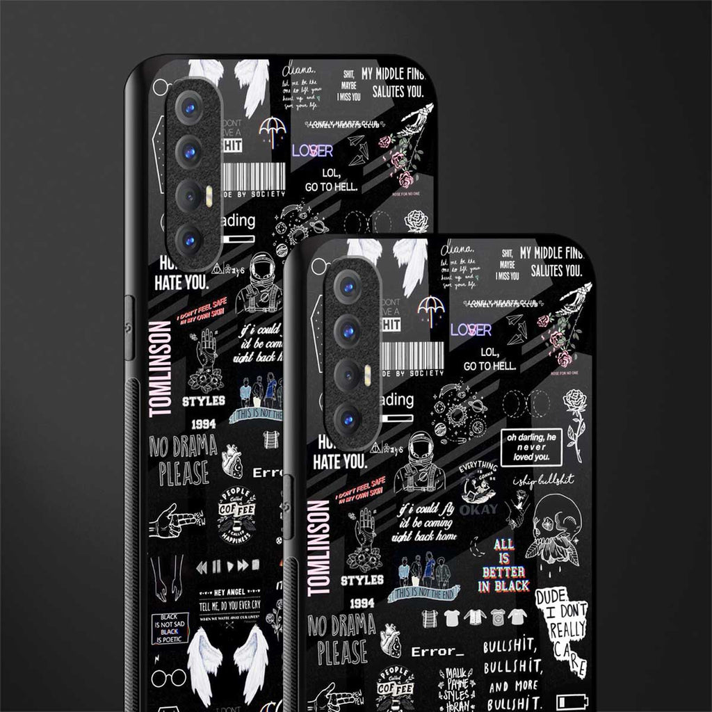 all is better in black glass case for oppo reno 3 pro image-2