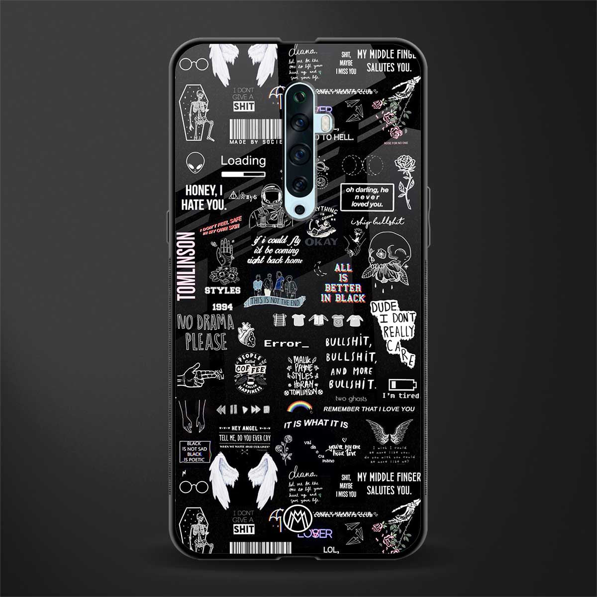 all is better in black glass case for oppo reno 2f image