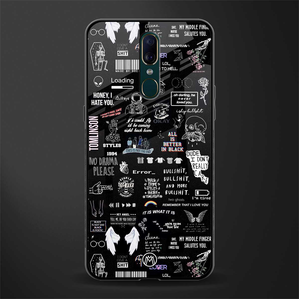 all is better in black glass case for oppo f11 image