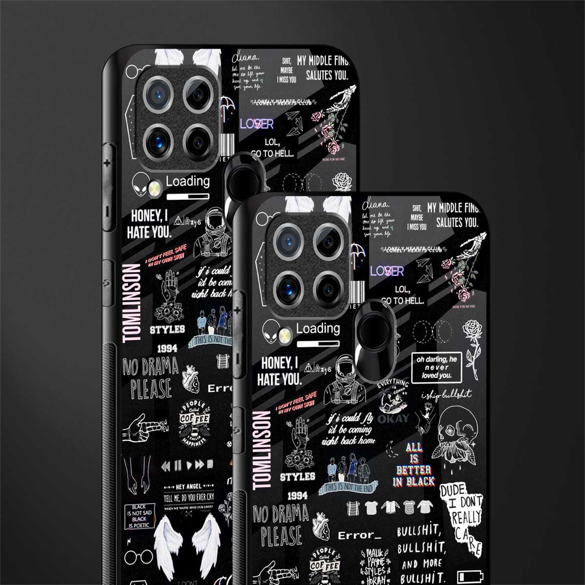 all is better in black glass case for realme c15 image-2