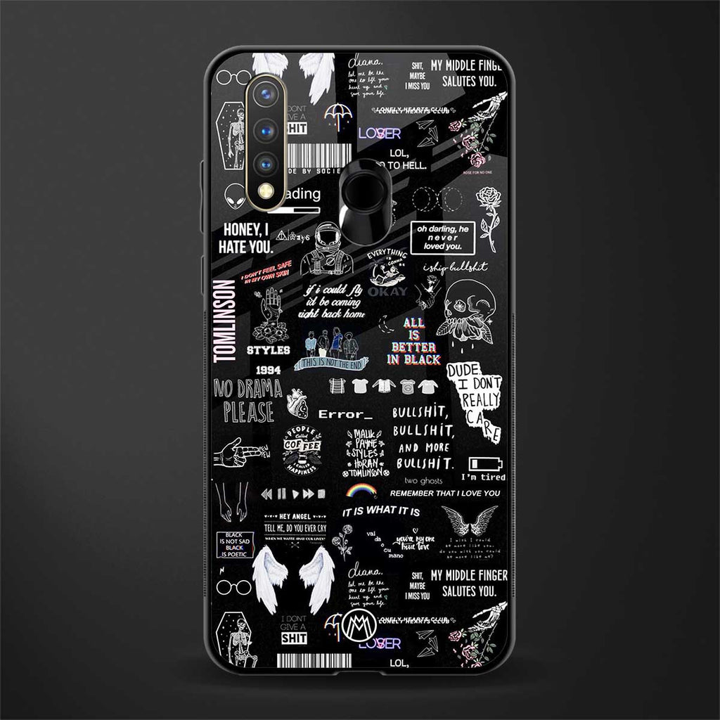 all is better in black glass case for vivo u20 image