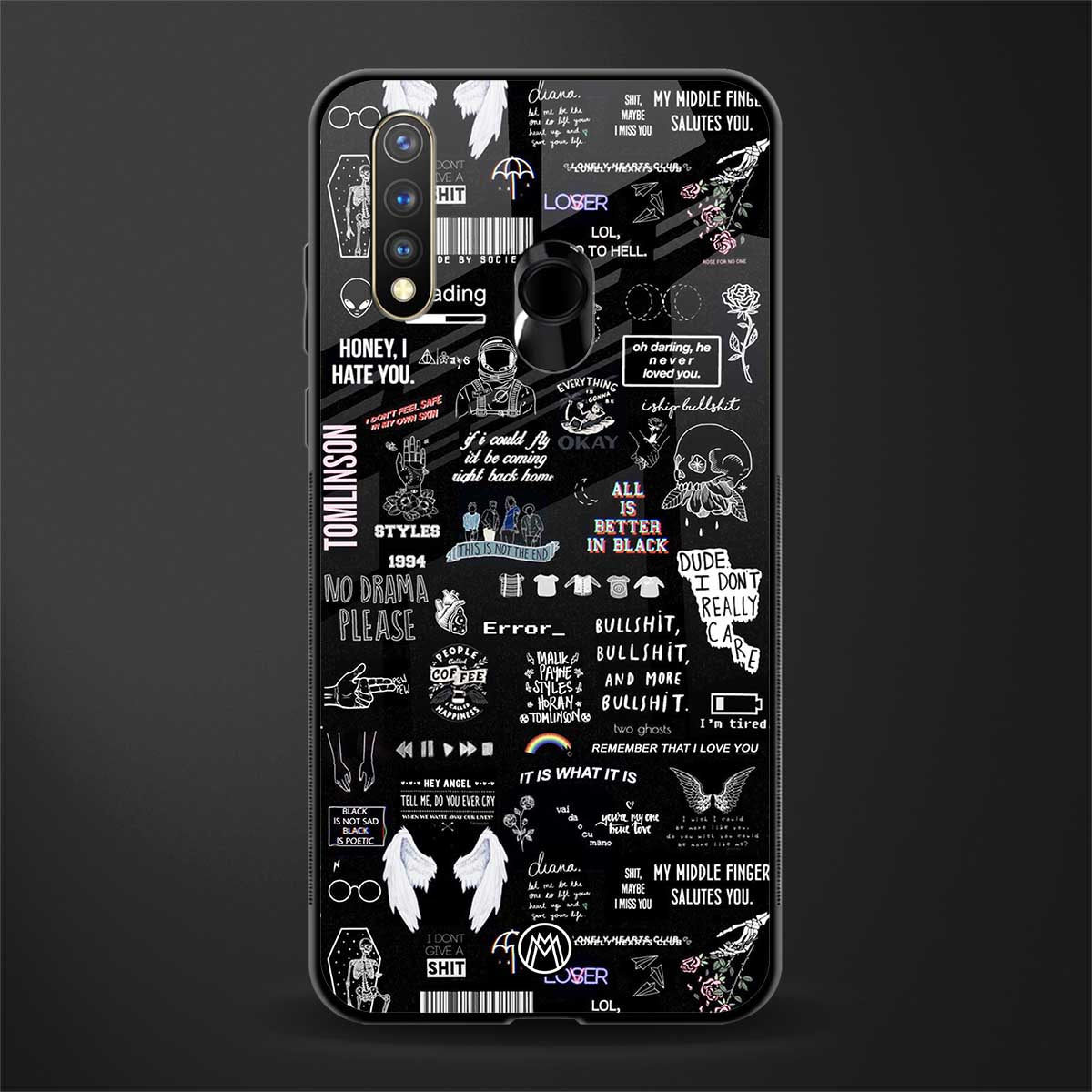 all is better in black glass case for vivo u20 image