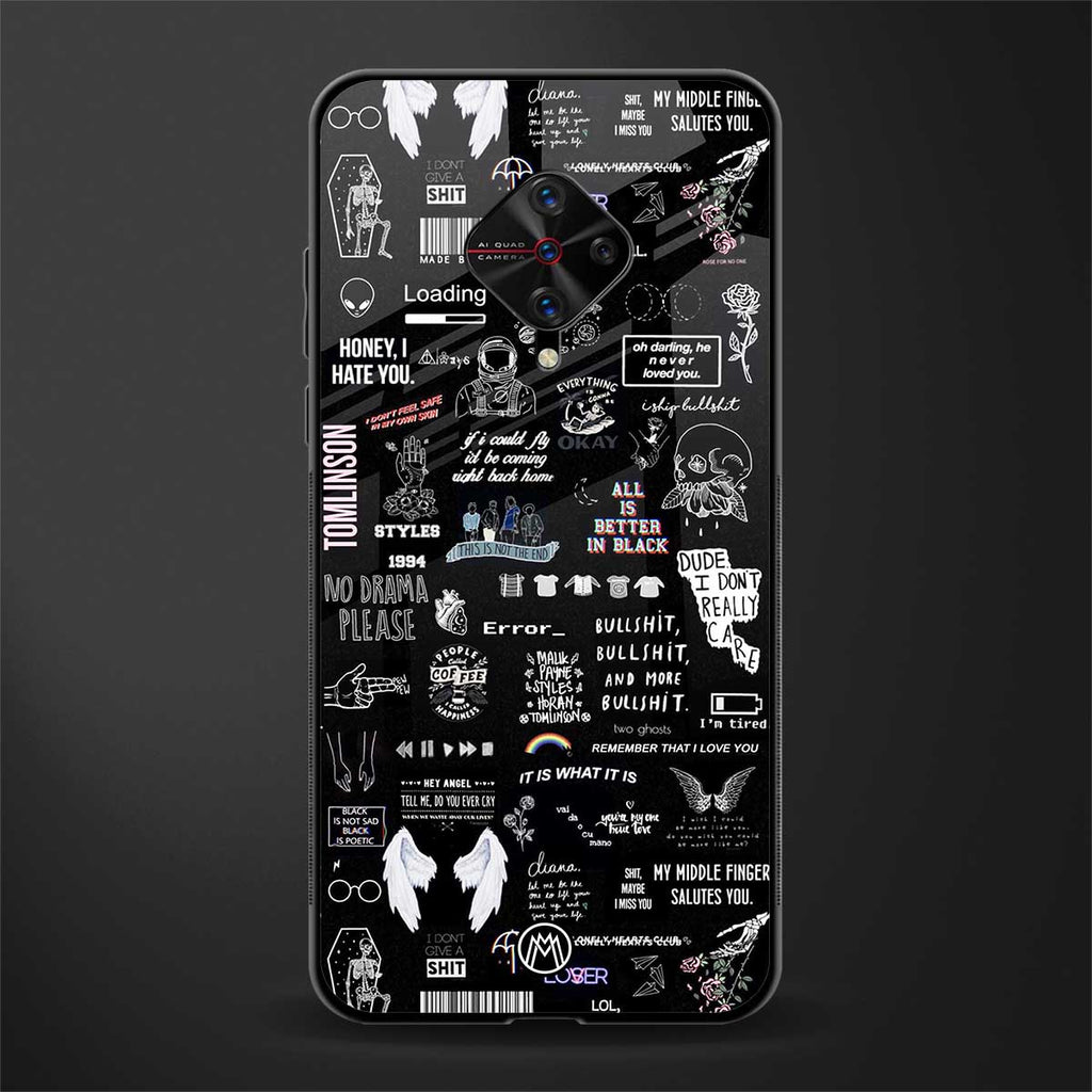 all is better in black glass case for vivo s1 pro image