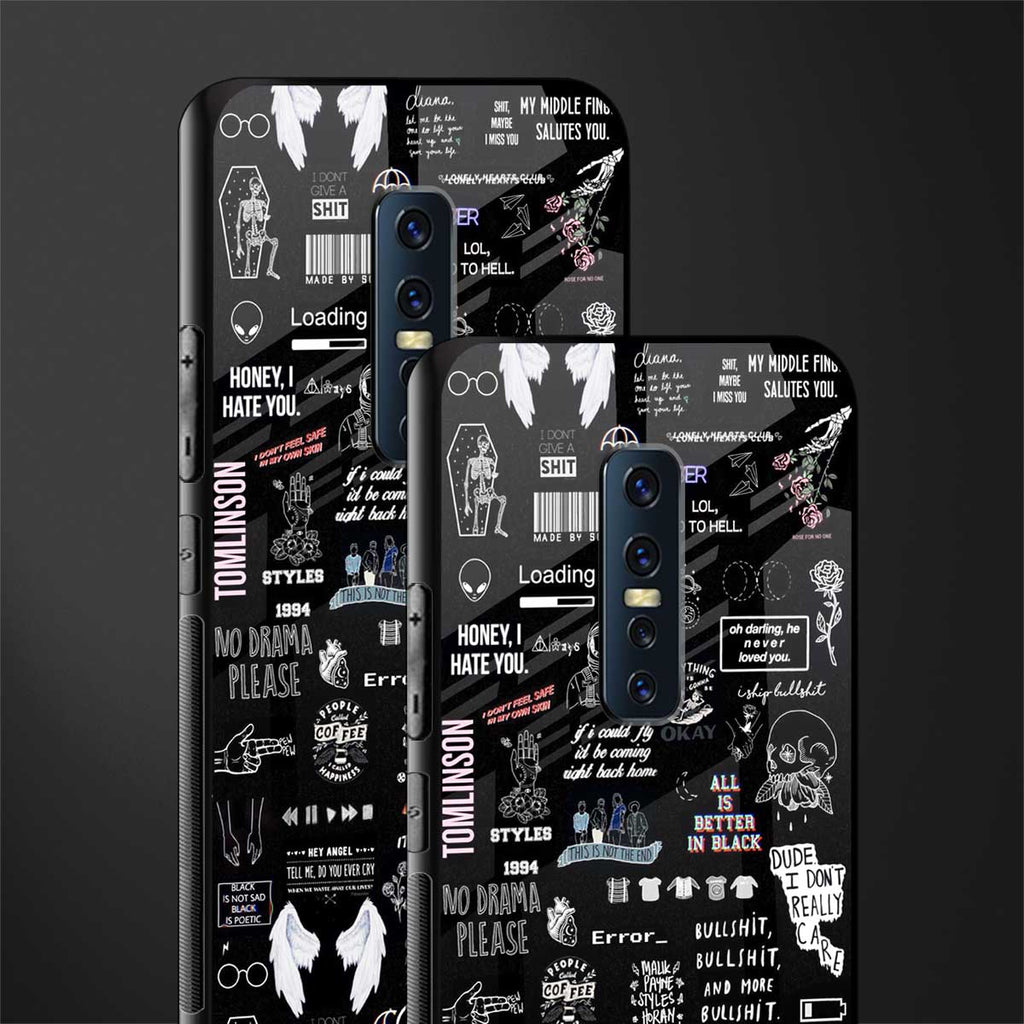 all is better in black glass case for vivo v17 pro image-2