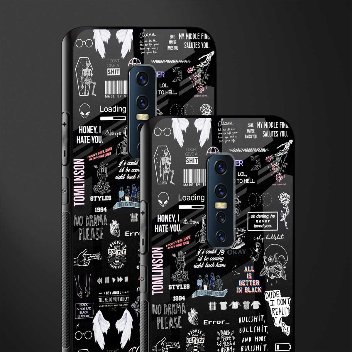 all is better in black glass case for vivo v17 pro image-2