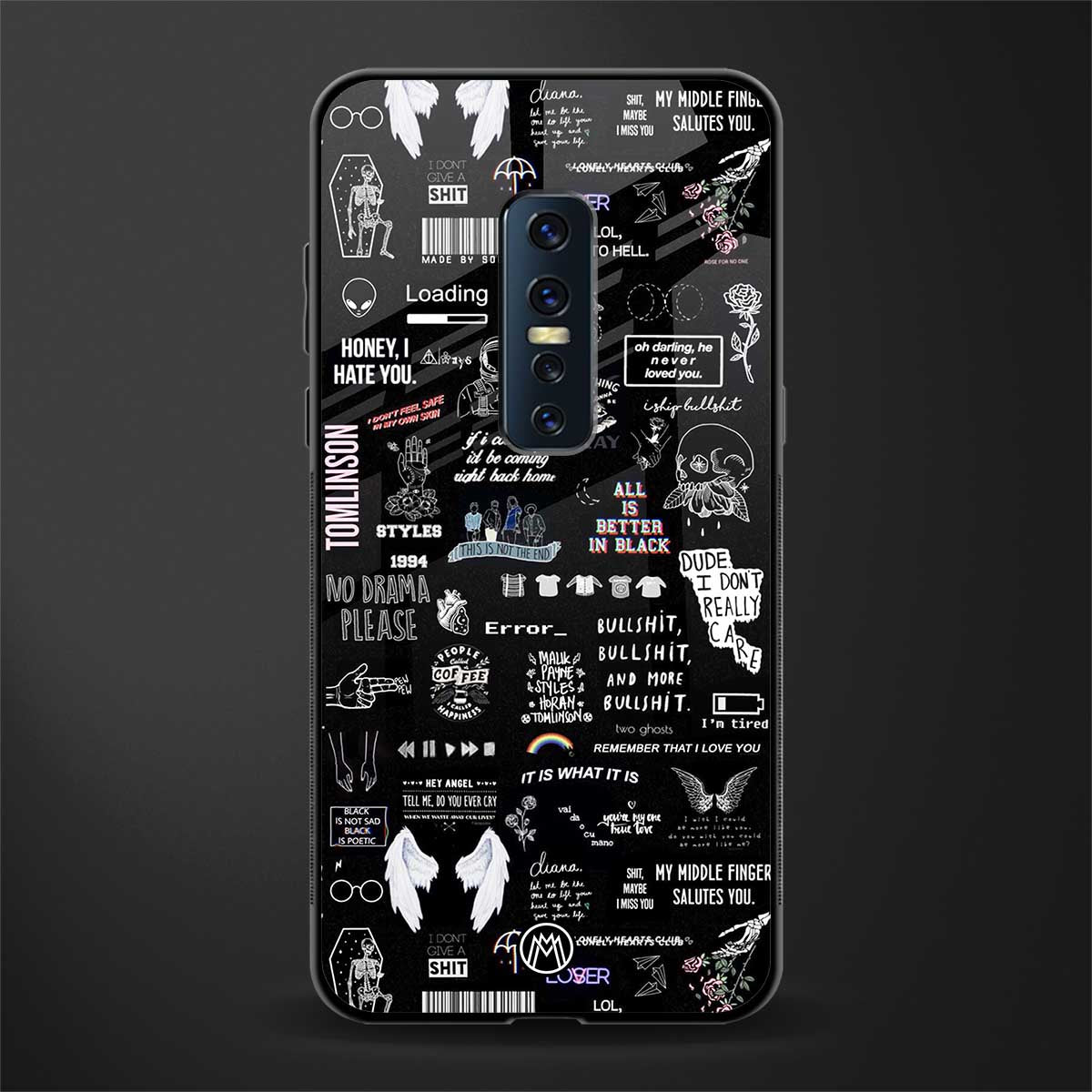 all is better in black glass case for vivo v17 pro image
