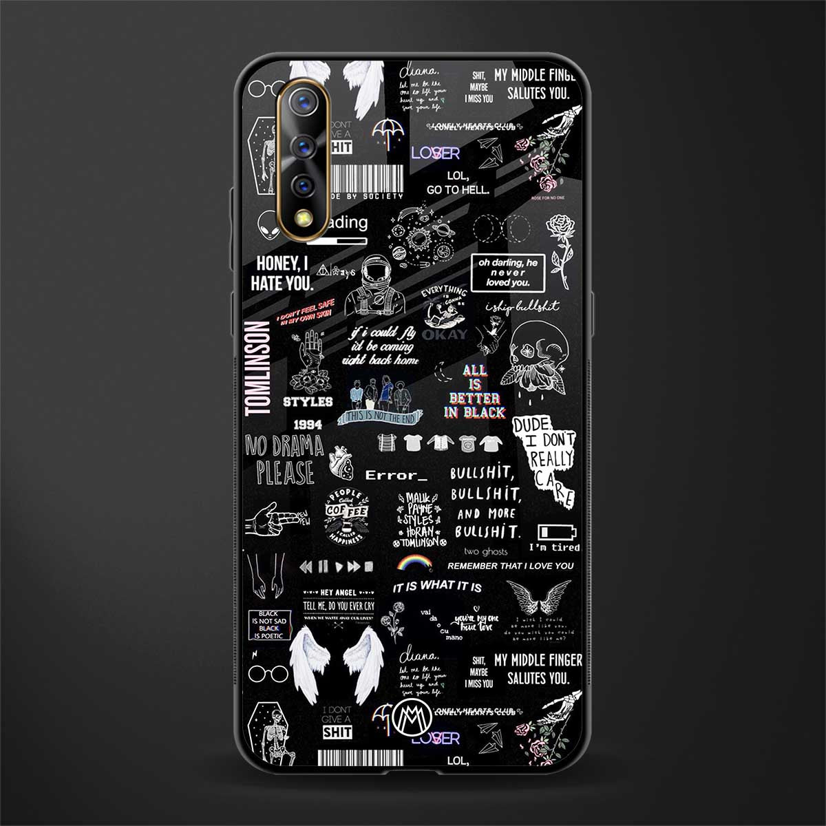 all is better in black glass case for vivo s1 image