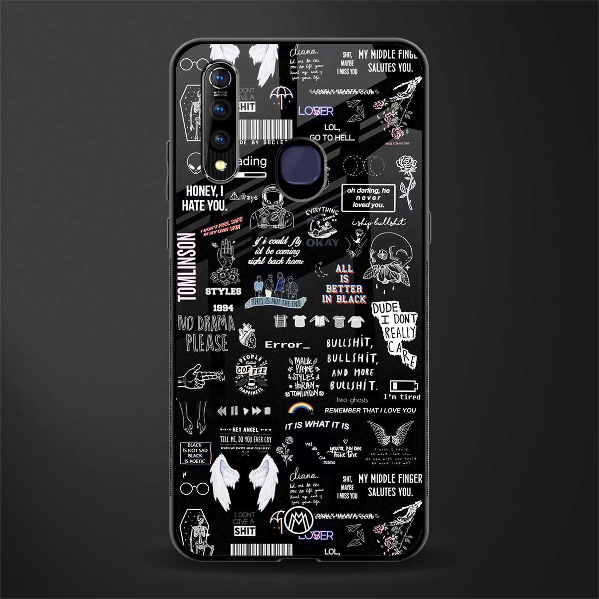 all is better in black glass case for vivo z1 pro image