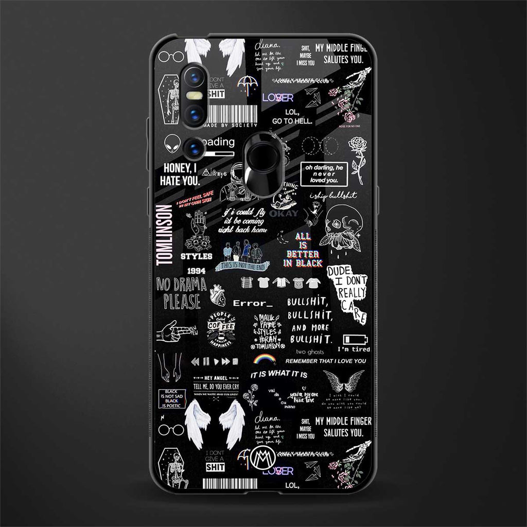all is better in black glass case for vivo v15 image
