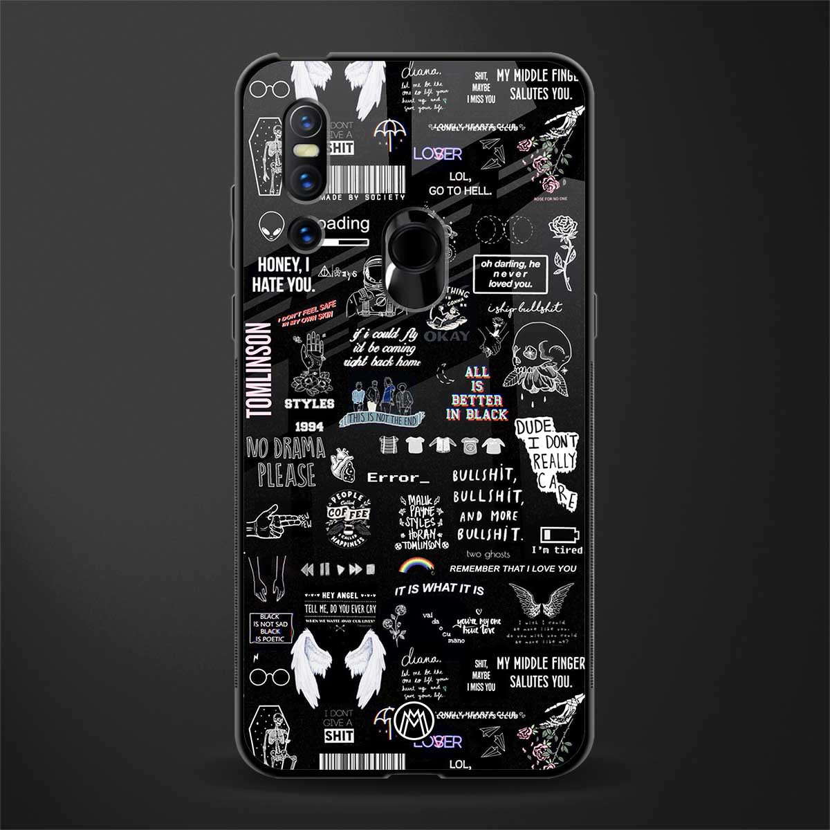 all is better in black glass case for vivo v15 image