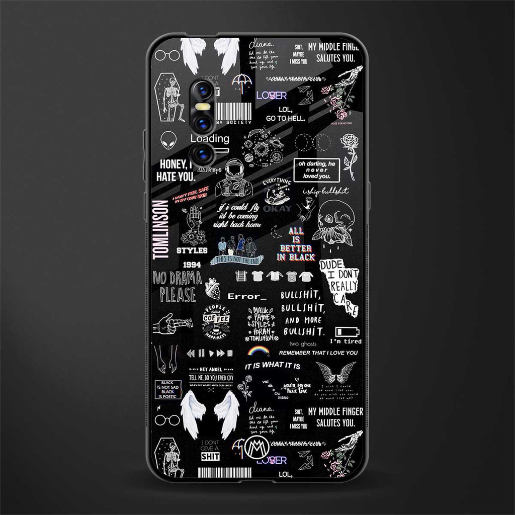 all is better in black glass case for vivo v15 pro image