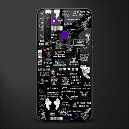 all is better in black glass case for realme 5 image