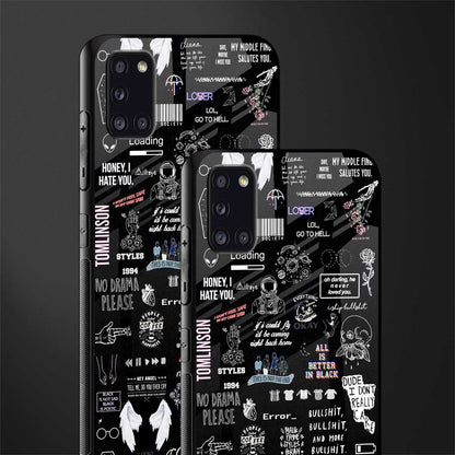 all is better in black glass case for samsung galaxy a31 image-2