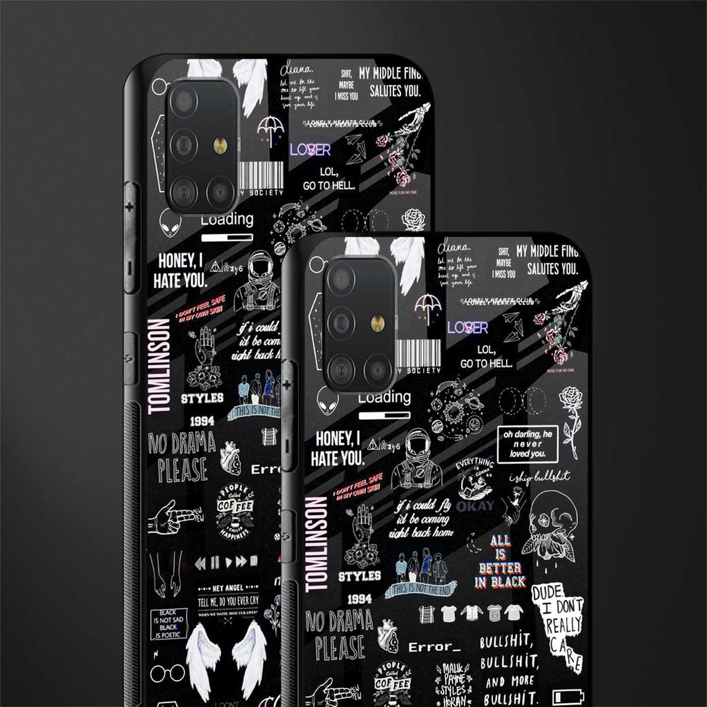 all is better in black glass case for samsung galaxy a51 image-2