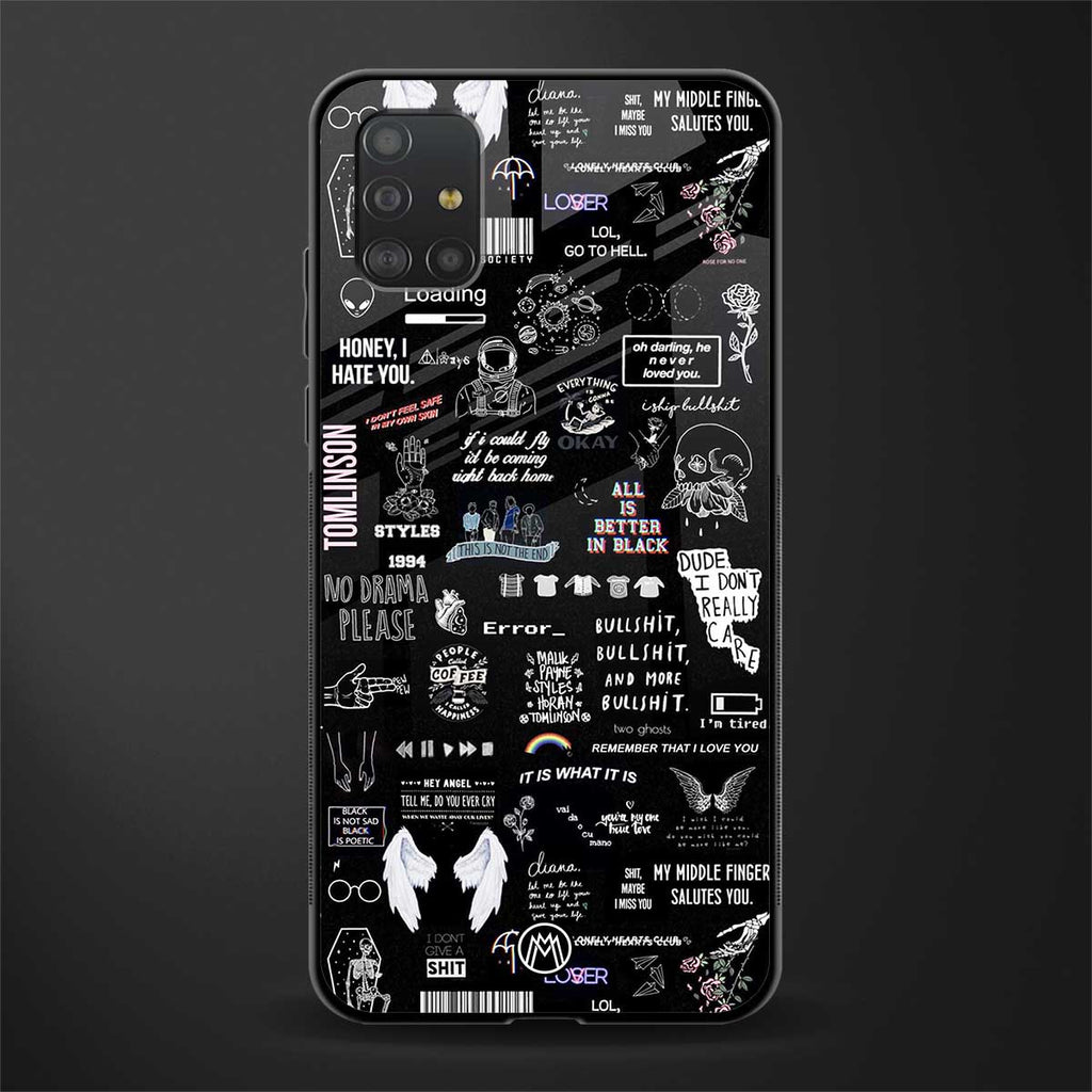 all is better in black glass case for samsung galaxy a51 image