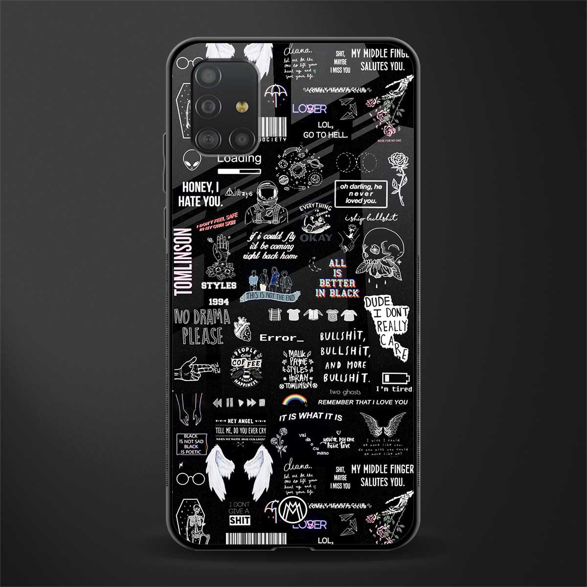 all is better in black glass case for samsung galaxy a51 image