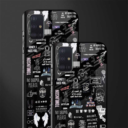 all is better in black glass case for samsung galaxy a71 image-2