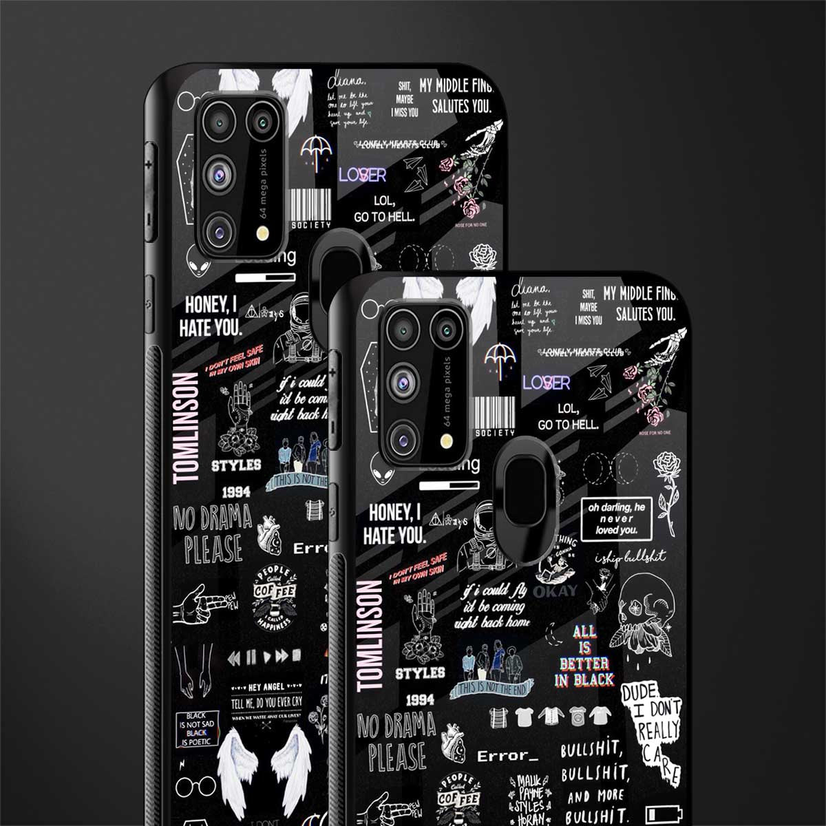 all is better in black glass case for samsung galaxy f41 image-2