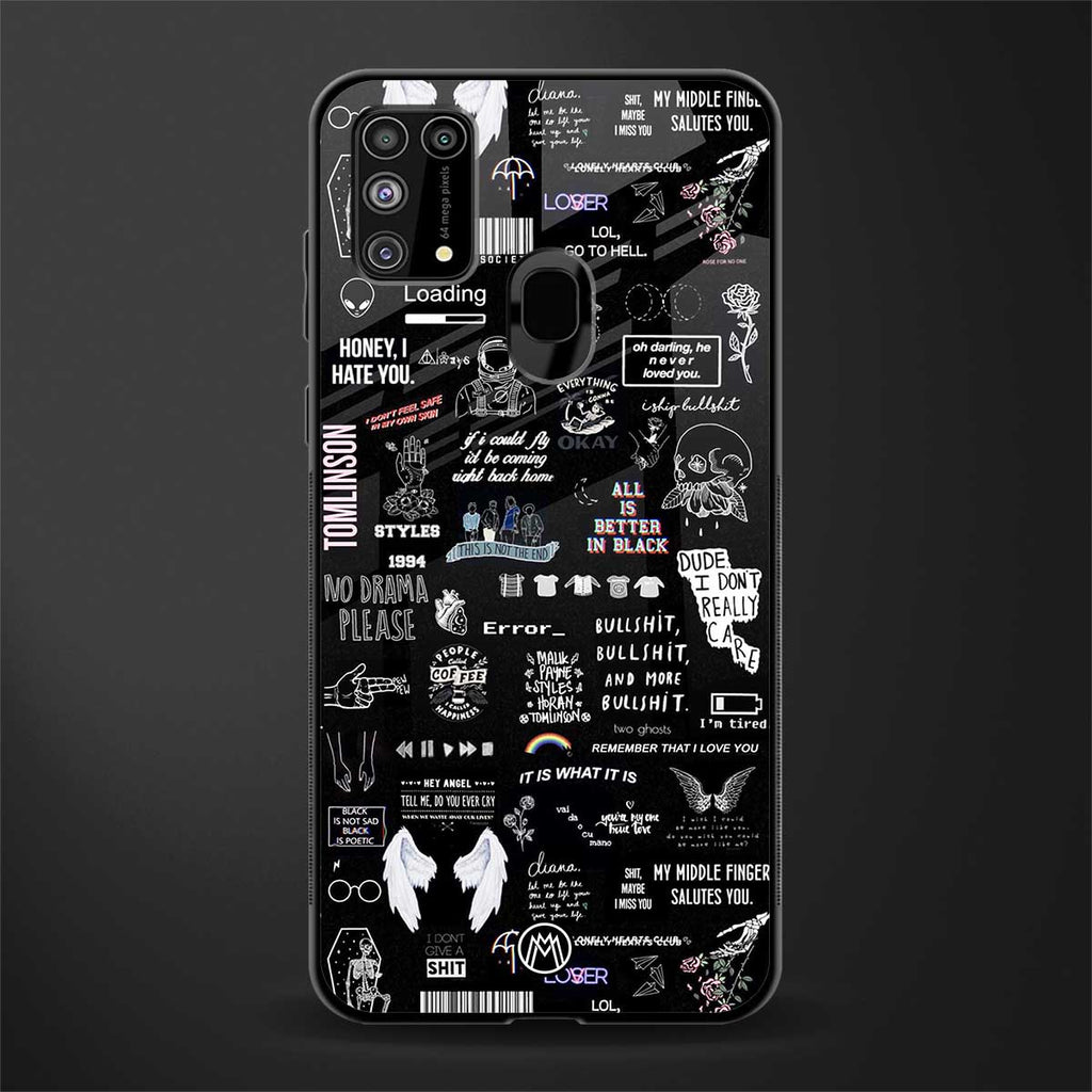 all is better in black glass case for samsung galaxy m31 prime edition image